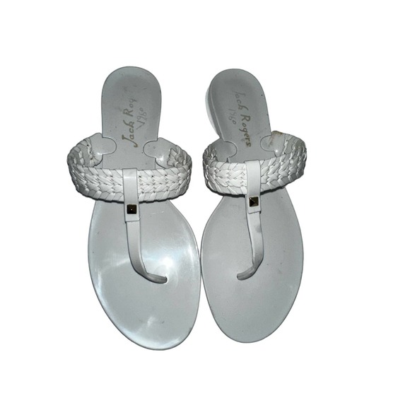 Jack Roger’s white jelly flip flops size 9‎ - Picture 1 of 3